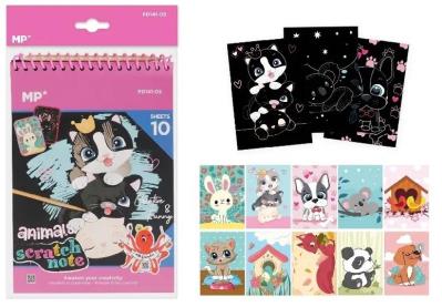 Opakowanie Zdrapywanka zwierzaki 10 arkuszy MIX