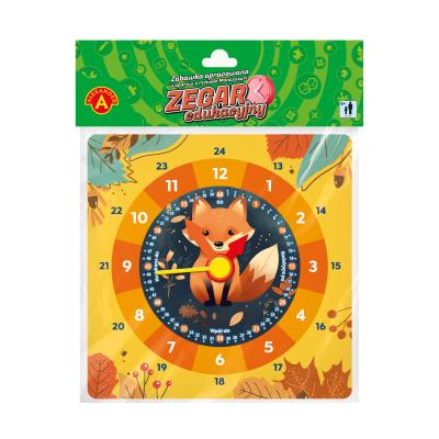 Zegar edukacyjny Lis. Wydawca: ALEXANDER GRY. SmakLiter.pl Opakowanie Zegar edukacyjny Lis