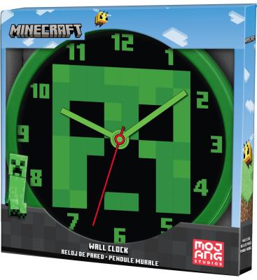 Zegar ścienny Minecraft 25 cm MIN3018. Wydawca: Kids Euroswan. SmakLiter.pl Opakowanie Zegar ścienny Minecraft 25 cm MIN3018