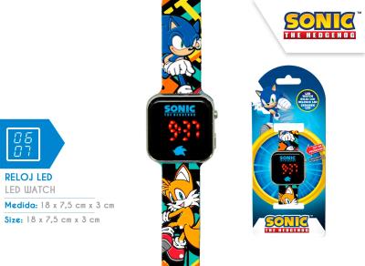 Zegarek LED z kalendarzem Sonic SNC4228M. Wydawca: Kids Euroswan. SmakLiter.pl Opakowanie Zegarek LED z kalendarzem Sonic SNC4228M