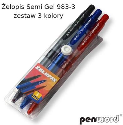 Opakowanie Żelopis Semi Gel 3 kolory