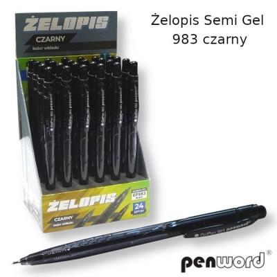 Opakowanie Żelopis Semi Gel czarny (24szt)