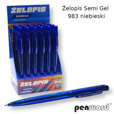 Opakowanie Żelopis Semi Gel niebieski (24szt)