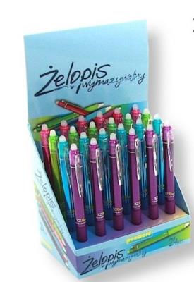 Opakowanie Żelopis wymazywalny niebieski (24szt)