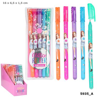 Opakowanie Żelopisy brokatoweTop Model 5 kolorów 5935A