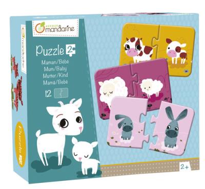 Opakowanie Zestaw 12 puzzli Mama i dziecko