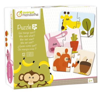 Opakowanie Zestaw 2-elementowe puzzli, 'Kto co je'?