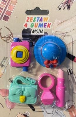 Opakowanie Zestaw 4 gumek. Moda