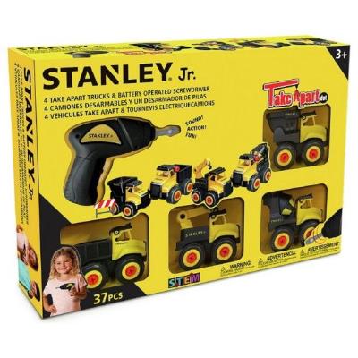 Opakowanie Zestaw 4 pojazdów mini do złożenia +wkrętarka 37el