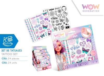 Zestaw 50 tatuaży WOW00114. Wydawca: Kids Euroswan. SmakLiter.pl Opakowanie Zestaw 50 tatuaży WOW00114