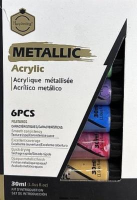 Opakowanie Zestaw 6 farb akrylowych