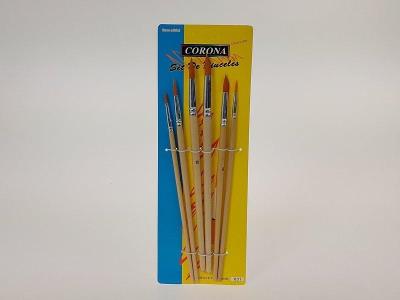 Zestaw 6 pędzelków do malowania farbami. Wydawca: ADAR. SmakLiter.pl Opakowanie Zestaw 6 pędzelków do malowania farbami