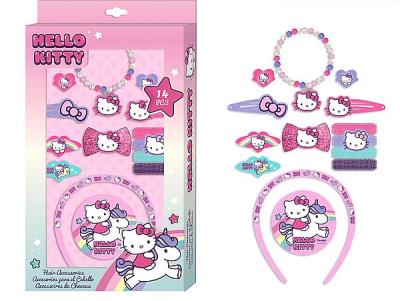 Zestaw akcesoriów do włosów Hello Kitty 14 elementów HK50103. Wydawca: Kids Euroswan. SmakLiter.pl Opakowanie Zestaw akcesoriów do włosów Hello Kitty 14 elementów HK50103