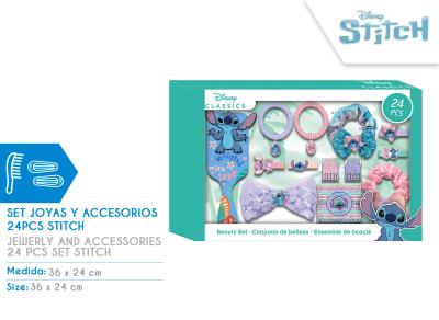 Zestaw akcesoriów do włosów i biżuterii Stitch 24 elementy ST00101. Wydawca: Kids Euroswan. SmakLiter.pl Opakowanie Zestaw akcesoriów do włosów i biżuterii Stitch 24 elementy ST00101