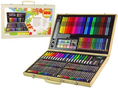 Opakowanie Zestaw artystyczny w drewnianej walizce 180el