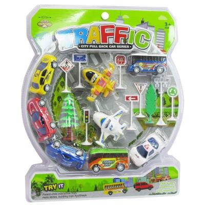 Opakowanie Zestaw aut + znaki 8szt