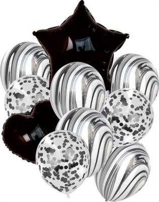 Zestaw balonów Czarna gwiazdka czarne serce 11el. Wydawca: GoParty. SmakLiter.pl Opakowanie Zestaw balonów Czarna gwiazdka czarne serce 11el