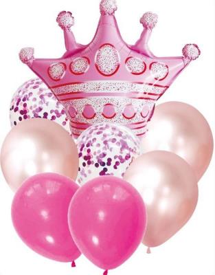 Zestaw balonów Korona różowe złoto 9el. Wydawca: GoParty. SmakLiter.pl Opakowanie Zestaw balonów Korona różowe złoto 9el