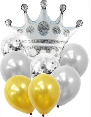 Zestaw balonów Korona srebrna 9el. Wydawca: GoParty. SmakLiter.pl Opakowanie Zestaw balonów Korona srebrna 9el