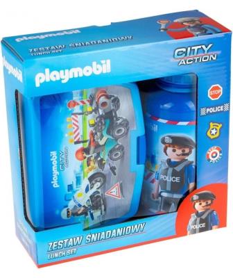 Opakowanie Zestaw bidon + śniadaniówka PL-08 Playmobil policj