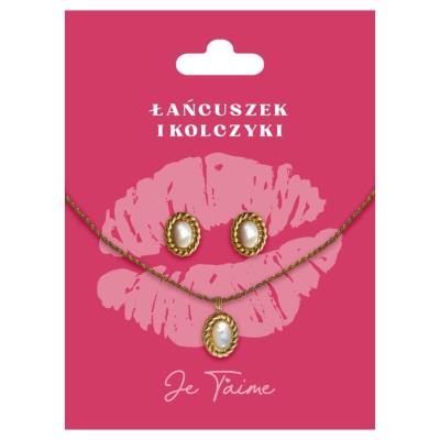 Opakowanie Zestaw biżuterii pozłacany na Walentynki