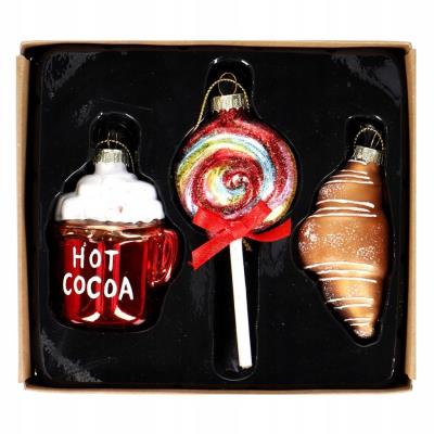 Zestaw bombek szklanych Słodkości 3szt. Wydawca: incood.. SmakLiter.pl Opakowanie Zestaw bombek szklanych Słodkości 3szt