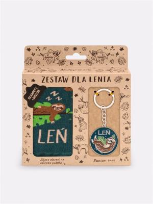 Opakowanie Zestaw / brelok + skarpety / LEŃ / 36-40