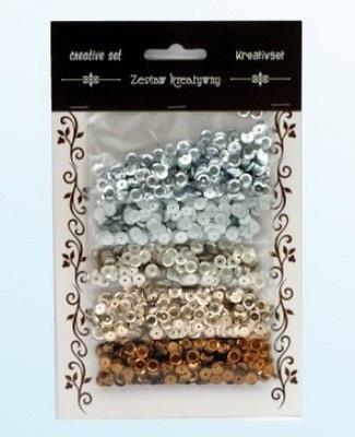 Opakowanie Zestaw cekiny srebrno brązowe 6mm 30g