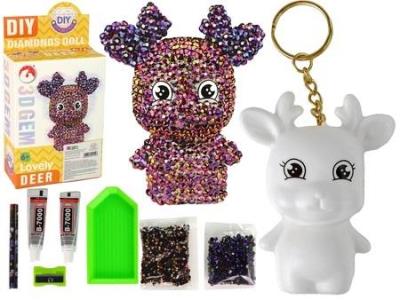 Opakowanie Zestaw DIY brelok enifer + kryształki brązowy