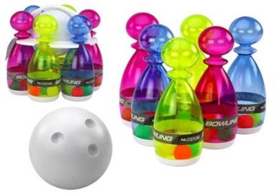 Opakowanie Zestaw do gry w kręgle 6el przeźroczyste kolorowe