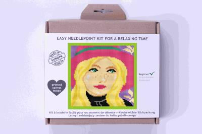 Opakowanie Zestaw do haftu mini gobelinowego Dziewczyna w kapeluszu