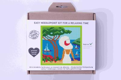 Opakowanie Zestaw do haftu mini gobelinowego Kobieta w kapeluszu