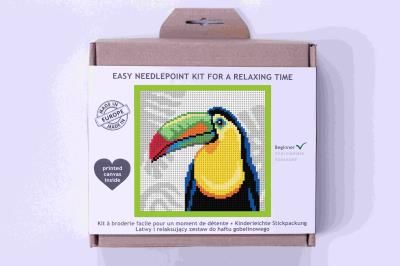 Opakowanie Zestaw do haftu mini gobelinowego Tukan