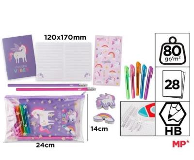Opakowanie Zestaw do pisania jednorożec