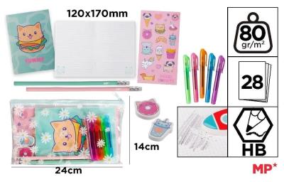 Opakowanie Zestaw do pisania kotek jedzonko