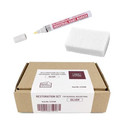 Opakowanie Zestaw do renowacji srebrnych napisów na pomnikach