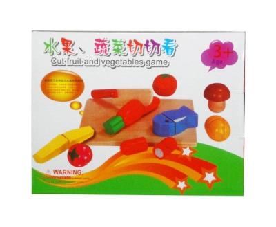 Opakowanie Zestaw drewniane owoce i warzywa do krojenia