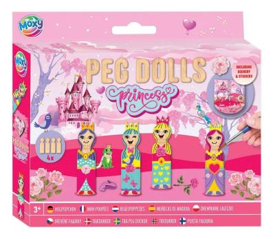 Opakowanie Zestaw drewnianych laleczek do malowania Princess