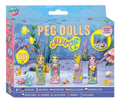 Opakowanie Zestaw drewnianych laleczek do malowania Syrenki