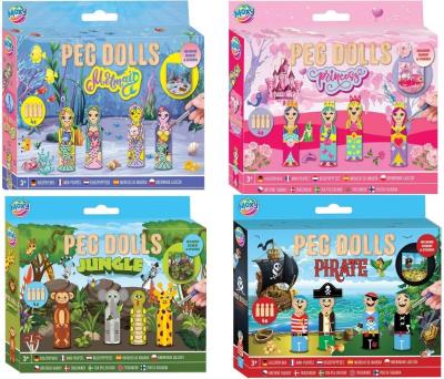 Opakowanie Zestaw drewnianych laleczek do pomalwoania mix