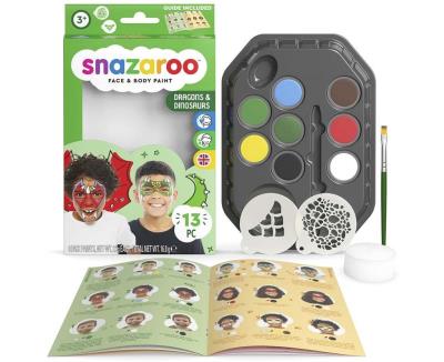 Opakowanie Zestaw farb do malowania twarzy smoki i dinozaury