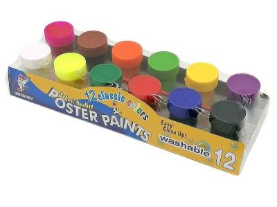 Opakowanie Zestaw farb z pędzelkiem 12 kolorów