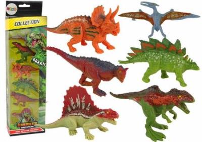 Opakowanie Zestaw figurki dinozaury kolorowe 6 szt