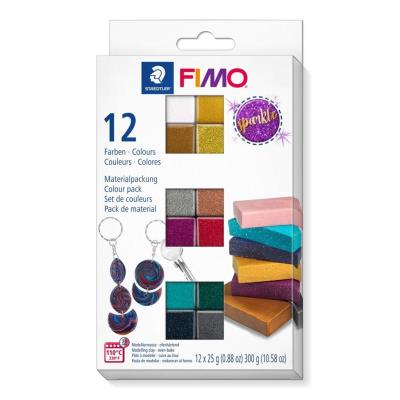 Opakowanie Zestaw Fimo Effect Sparkle 12 kostek 25g