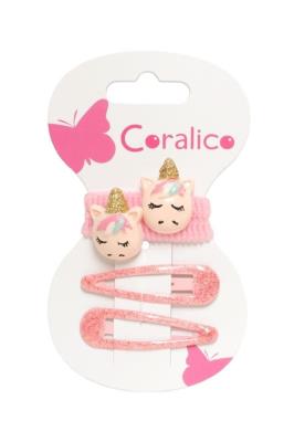 Opakowanie Zestaw frotek i spinek z jednorożcem