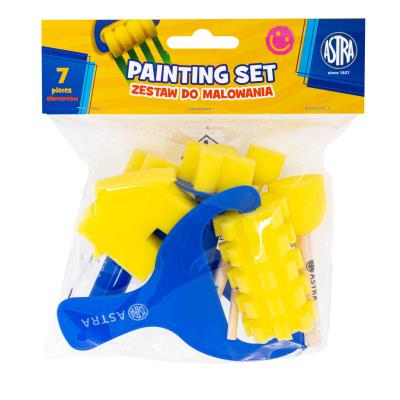 Opakowanie Zestaw gąbek i wałków do malowania Astra 7 elementowy