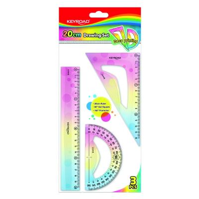 Opakowanie Zestaw geometryczny 20cm KEYROAD, pastel mix kolorów