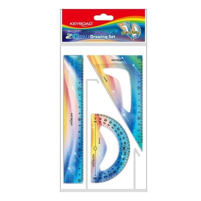 Opakowanie Zestaw geometryczny Twilight z linijką 20cm