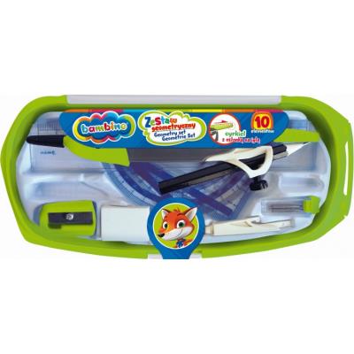 Opakowanie Zestaw geometryczny z cyrklem BAMBINO 10 elementów 1 szt. mix