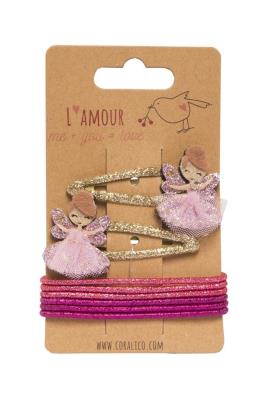 Opakowanie Zestaw gumek i spinek z wróżkami